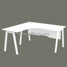 ASW ASTRA SERIES COMPACT L-SHAPE TABLE WITH WOODEN MODESTY PANEL